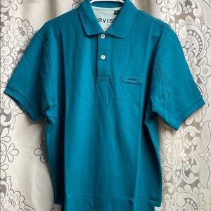 Orvis Sportsman Angler’s Men's Aqua Polo Shirt New